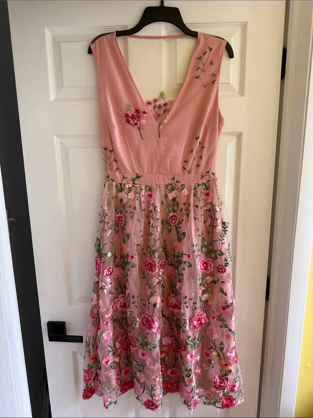 Petal & Pup Pink Floral Embroidered Dress -worn once!